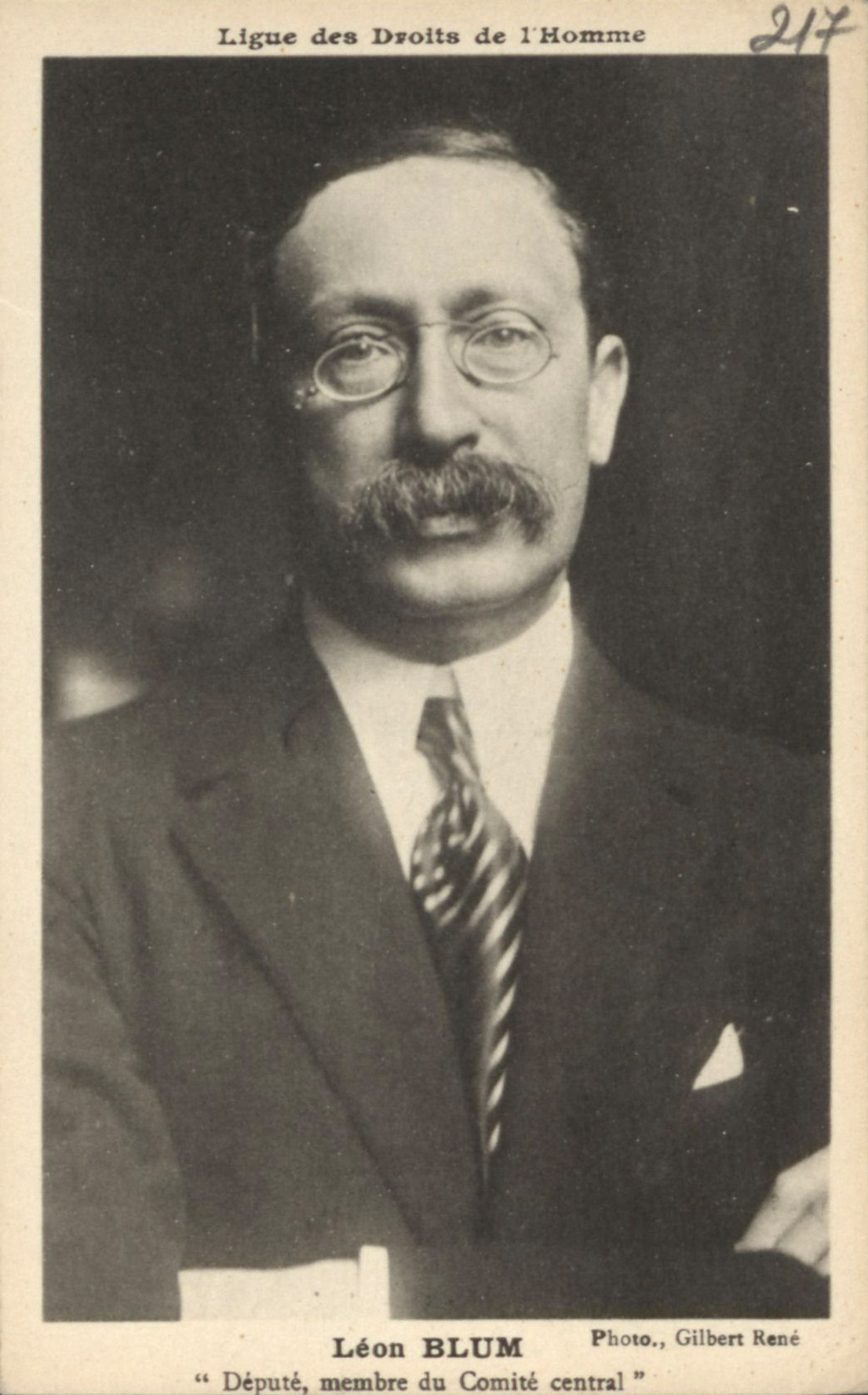 Portrait de Léon Blum, carte postale,s.d.