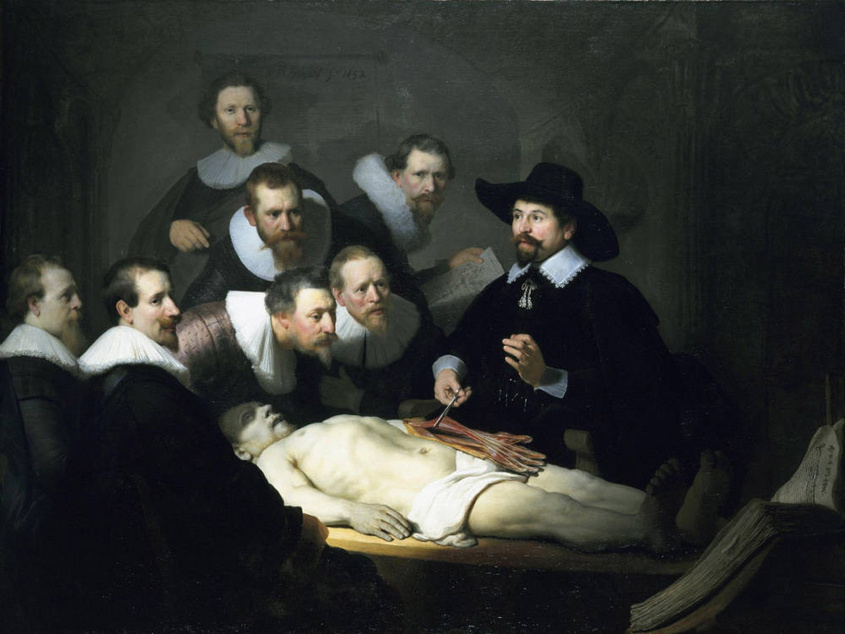 La Leçon d'anatomie du docteur Tulp, huile sur toile,1632