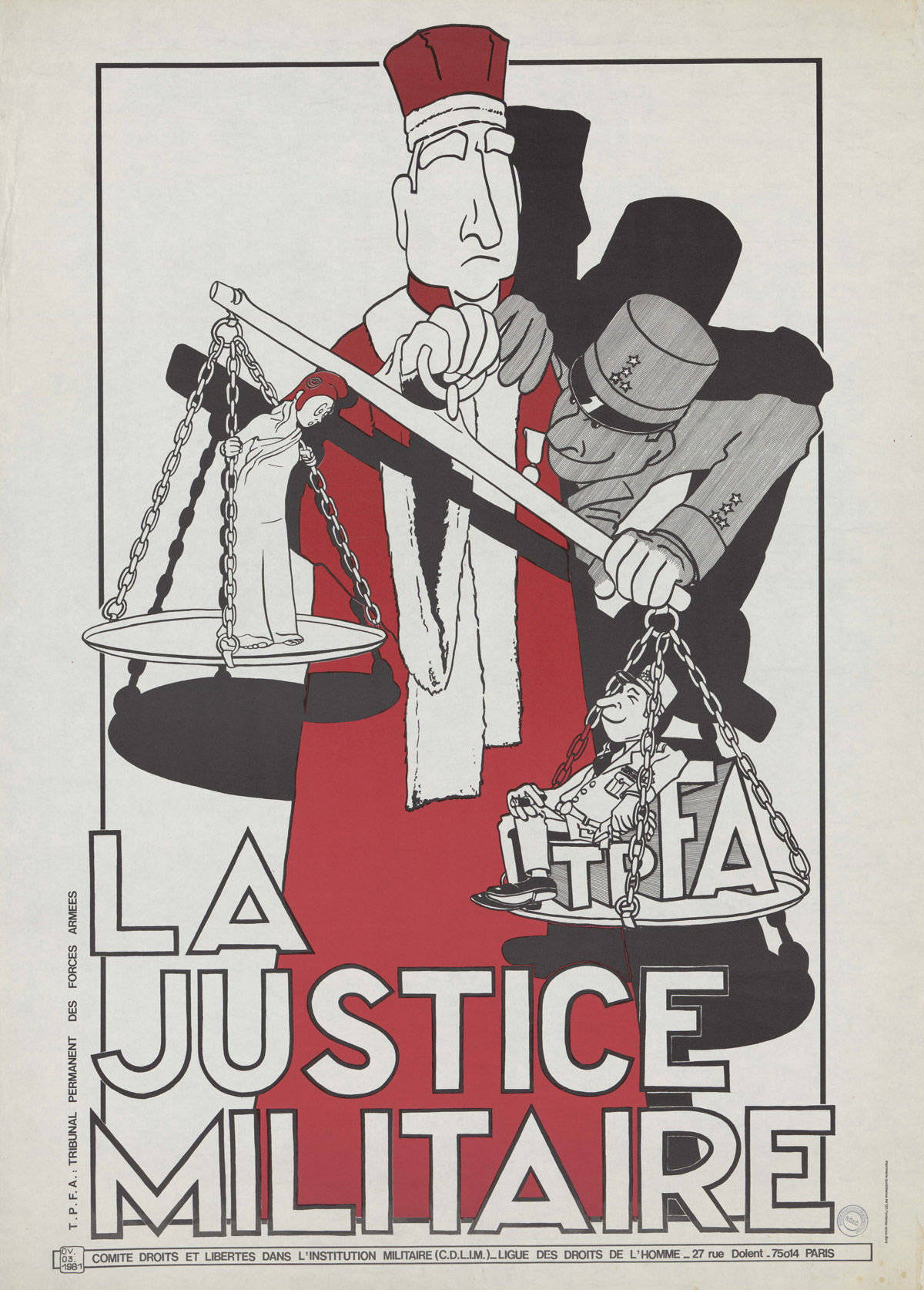 La justice militaire, affiche, 1981