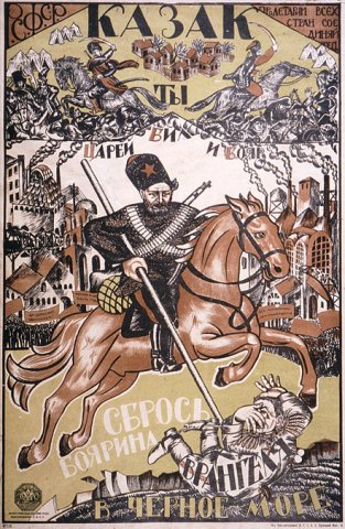 Казак, ты бил царей и бояр, сбрось на боярина Врангеля в Черное море, 1917-1921,Coll. La contemporaine img3 Cosaque