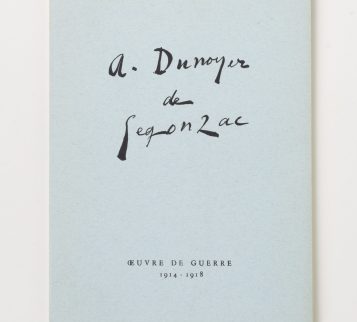 Dunoyer de Segonzac : œuvre de guerre 1914-1918
