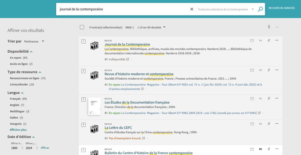 Résultats de recherche